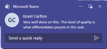 Teams notification